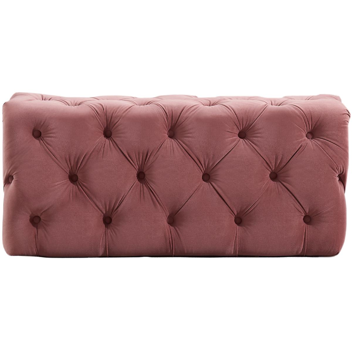 Melia Velvet Ottoman Bench Single - Pink – image 3