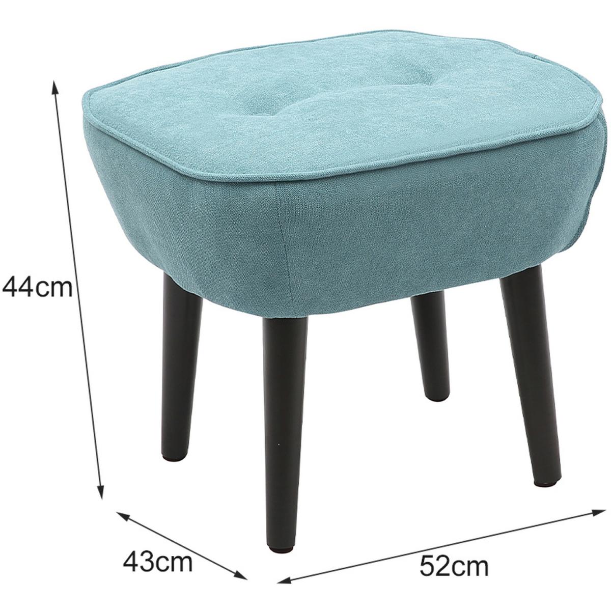 Linen Dressing Footstool Small Stool - Blue – image 4