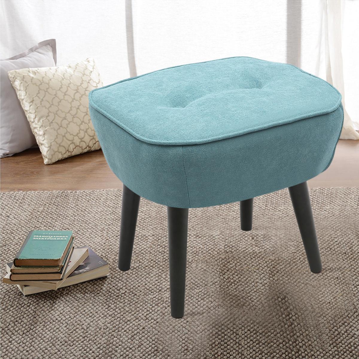 Linen Dressing Footstool Small Stool - Blue – image 6