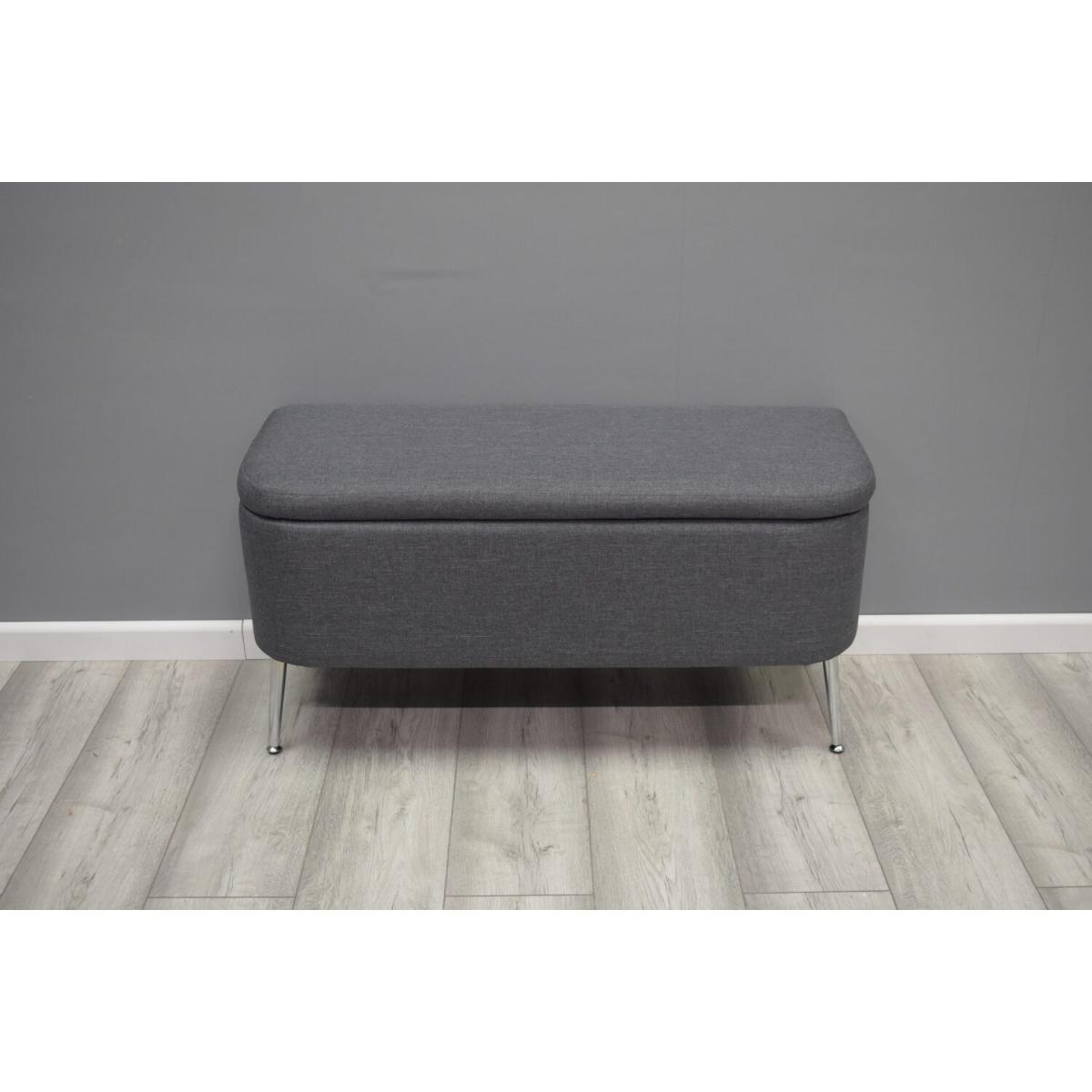Modern Ottoman Storage Seat - Grey – image 2