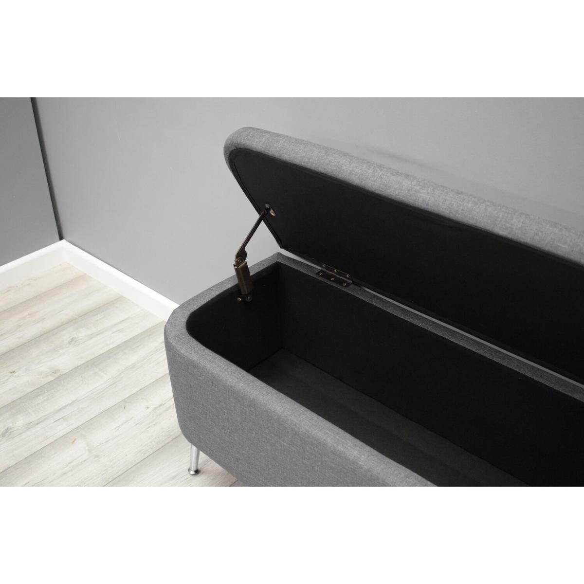 Modern Ottoman Storage Seat - Grey – image 3
