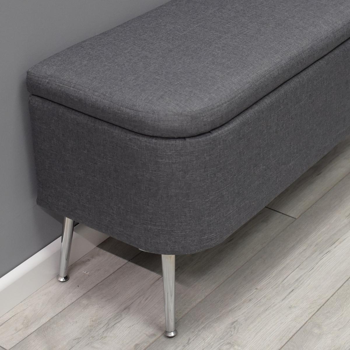 Modern Ottoman Storage Seat - Grey – image 4