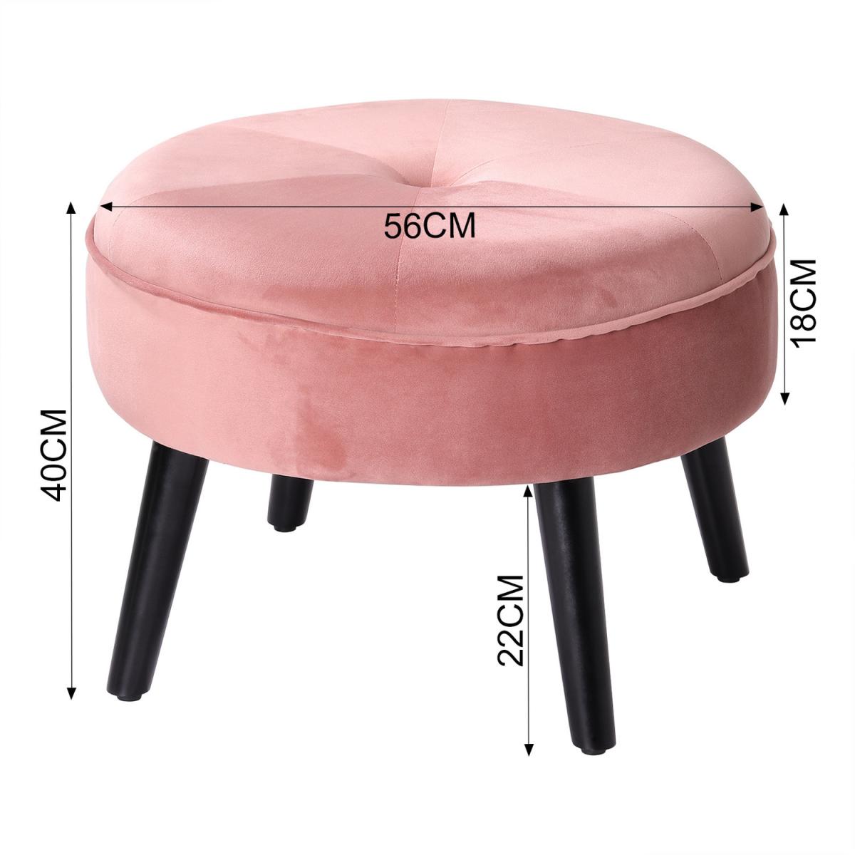 Casual Round Ottoman - Pink – image 2