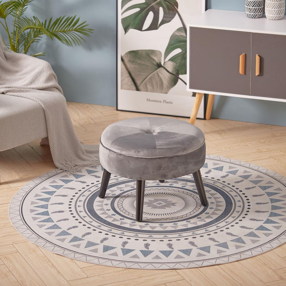 Casual Round Ottoman - Pink – image 12