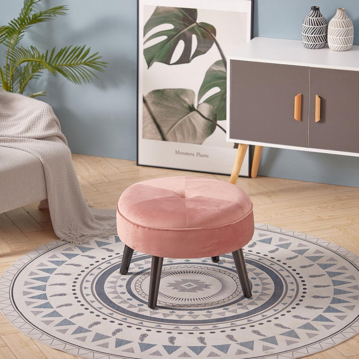 Casual Round Ottoman - Pink – image 3