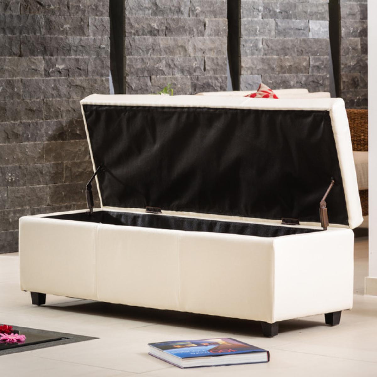 Asturias Storage Ottoman - Cream