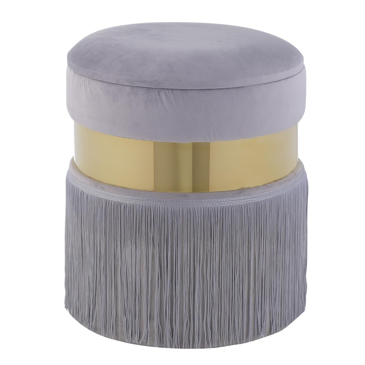 Set of Two Velvet Tassel Foot Stools – image 2