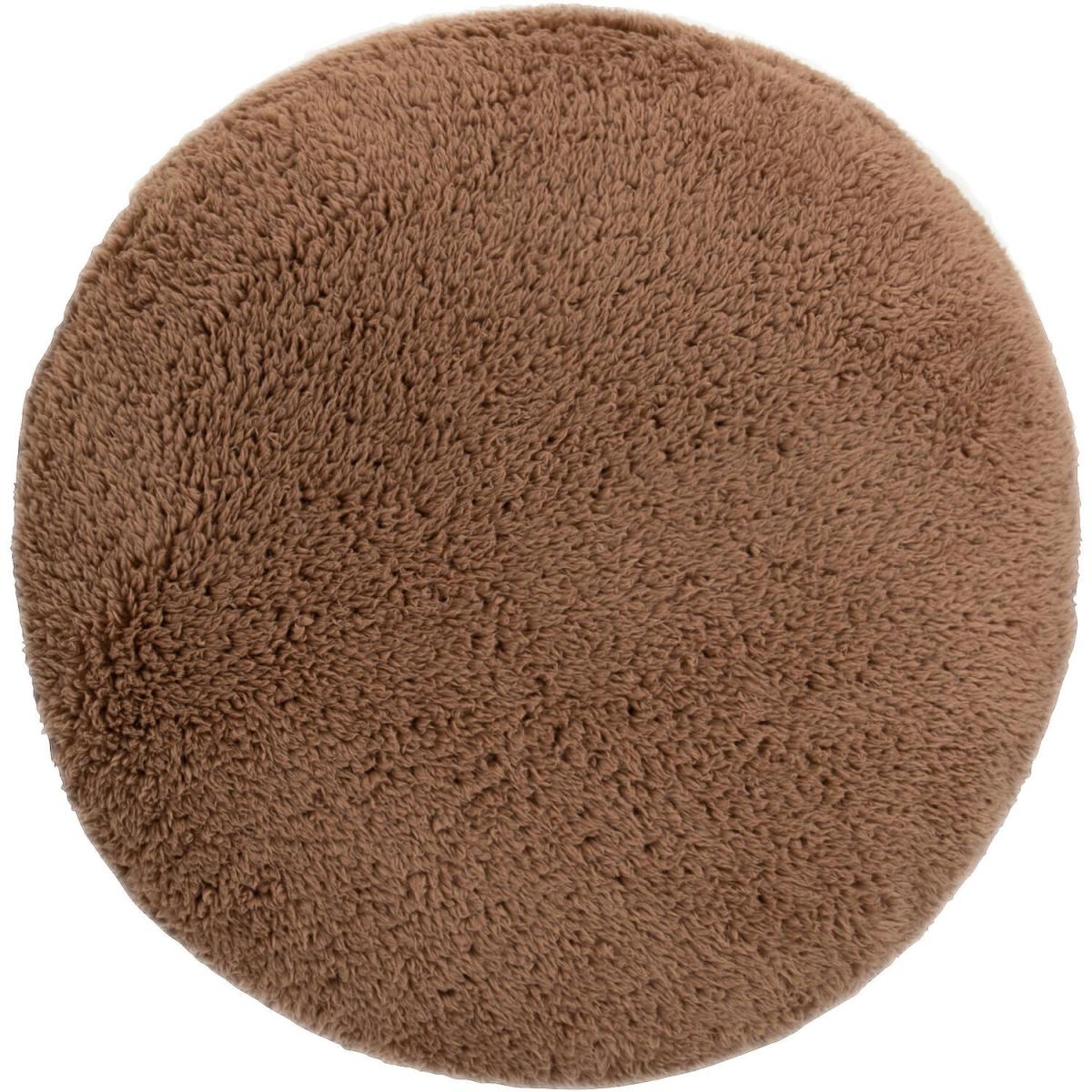 icon Round Berber Fleece Pouffe - Brown – image 2