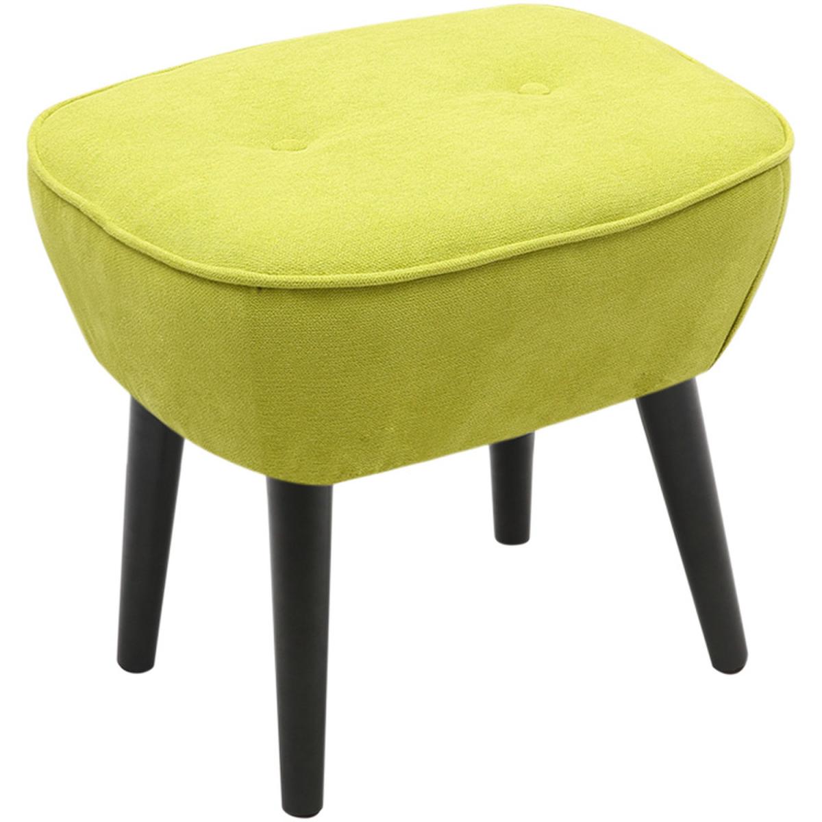 Linen Fabric Sofa Footstool - Glass Green – image 3