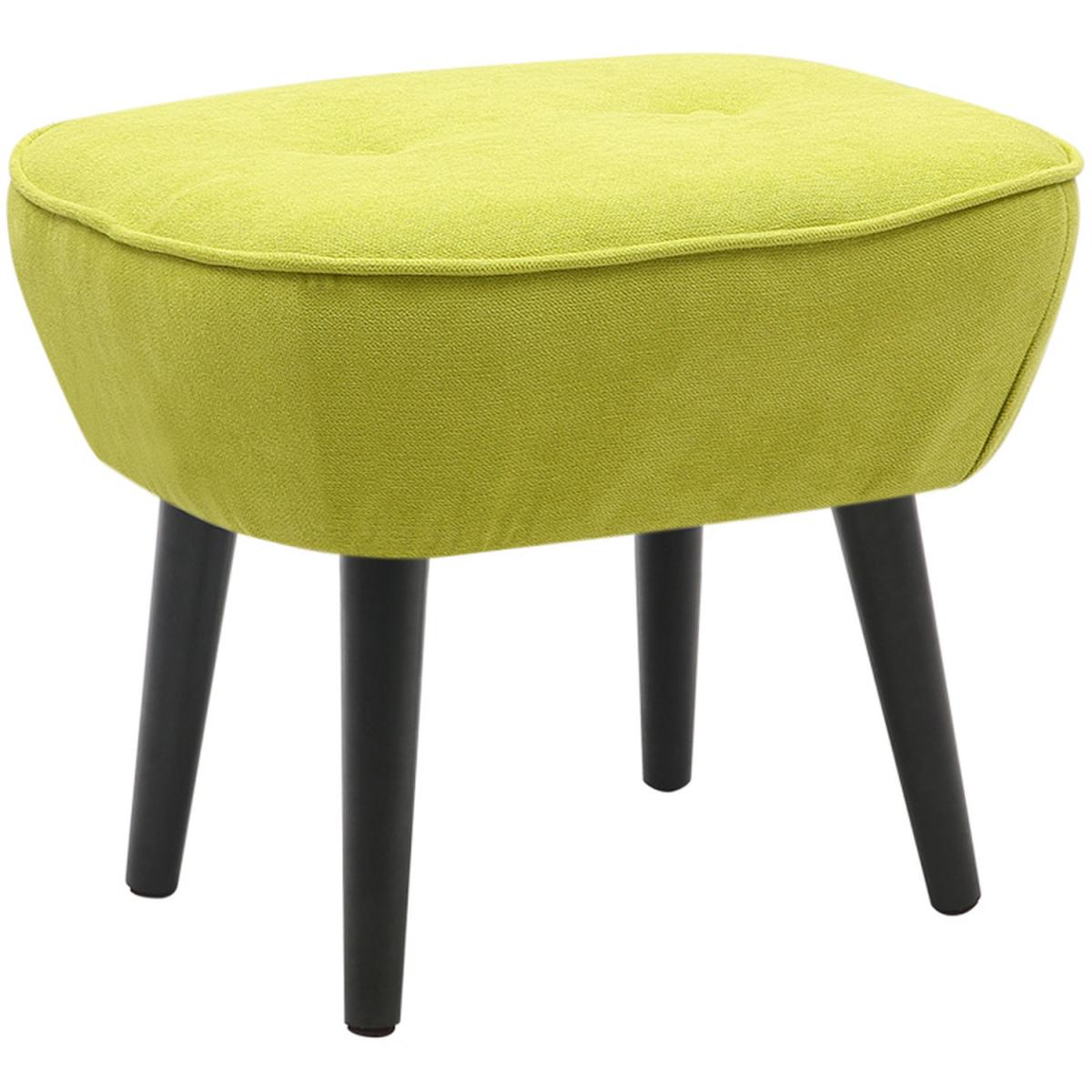 Linen Fabric Sofa Footstool - Glass Green – image 5