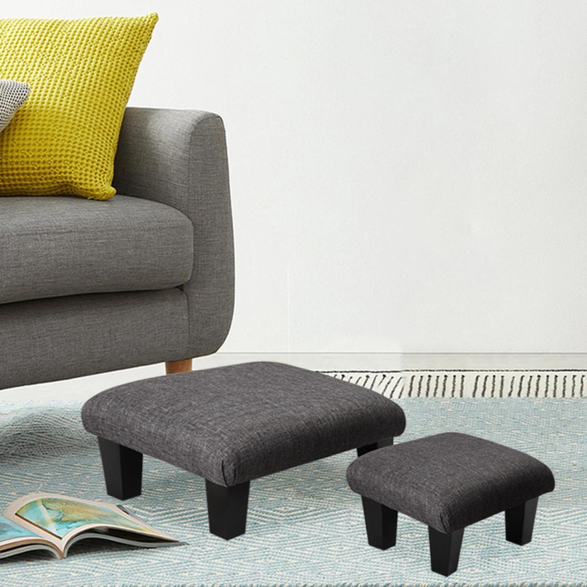 Linen Casual Footstools - Light Grey / 32cm – image 11
