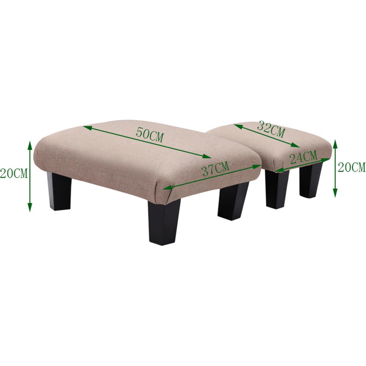 Linen Casual Footstools - Light Grey / 32cm – image 15