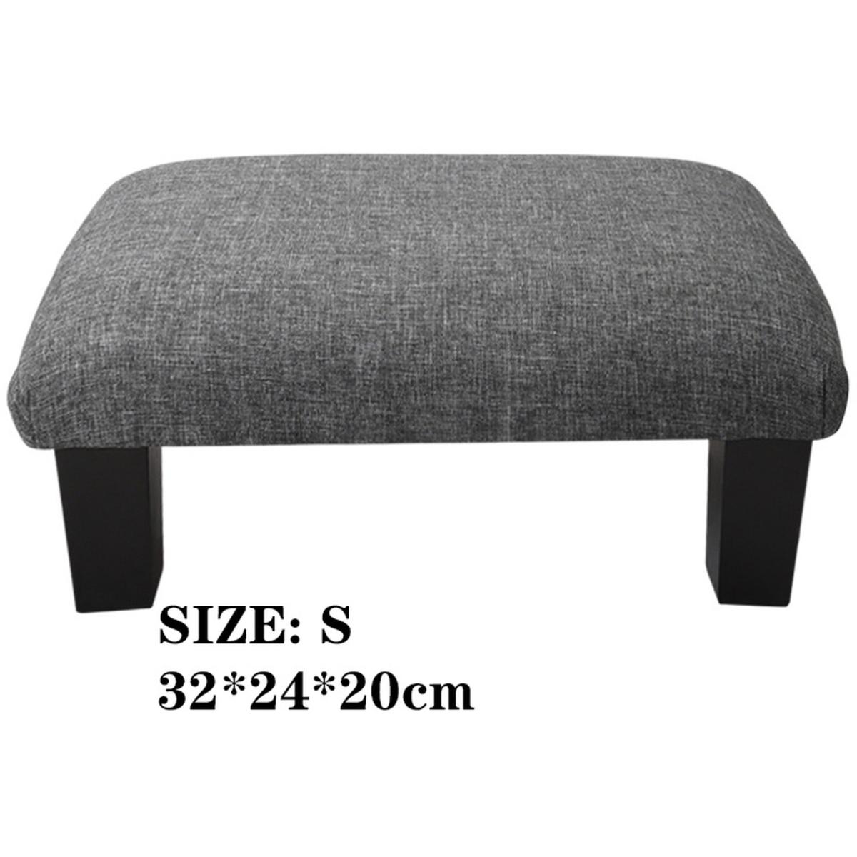 Linen Casual Footstools - Light Grey / 32cm – image 5