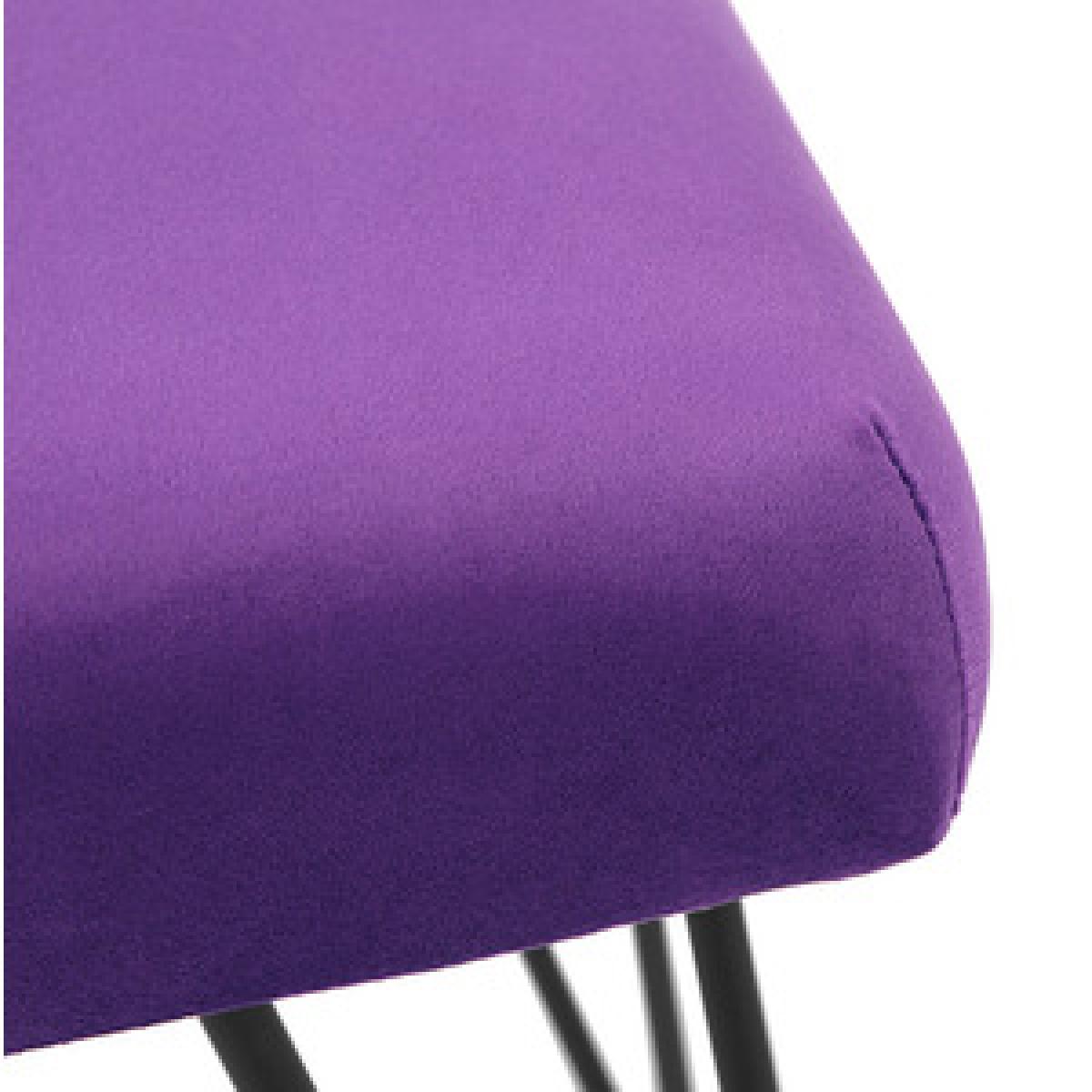 Velvet Rectangle Ottoman - Grey Pink – image 10