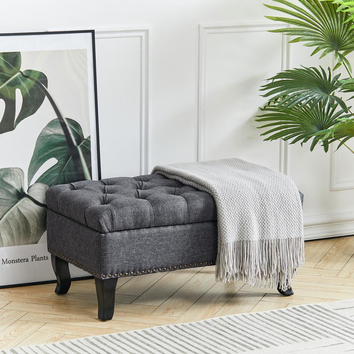 Rectangle Footstools - Grey – image 2