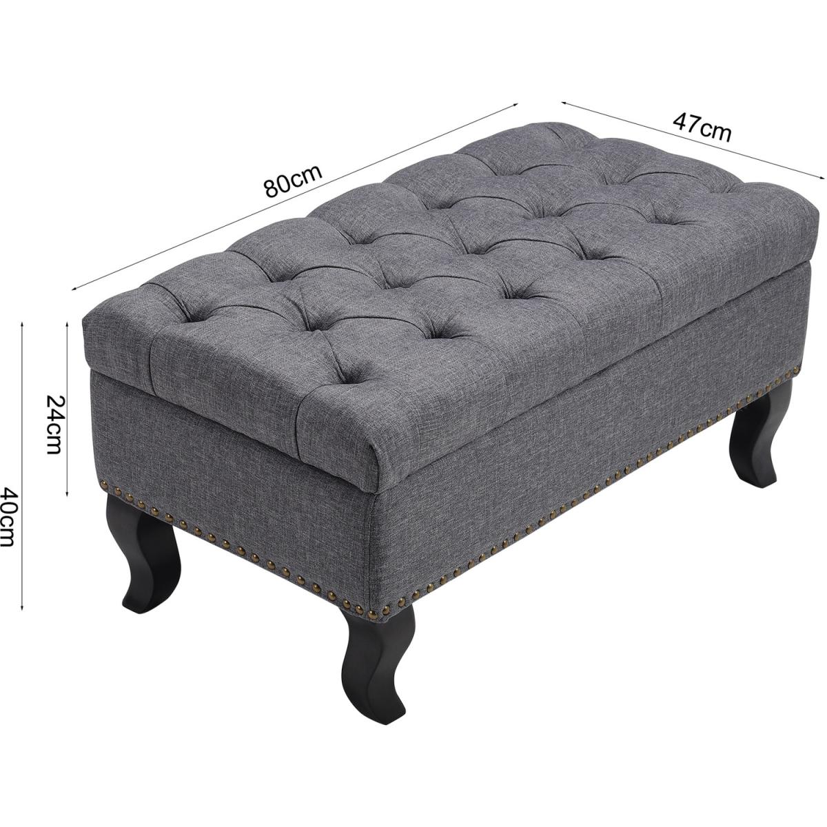 Rectangle Footstools - Grey – image 3