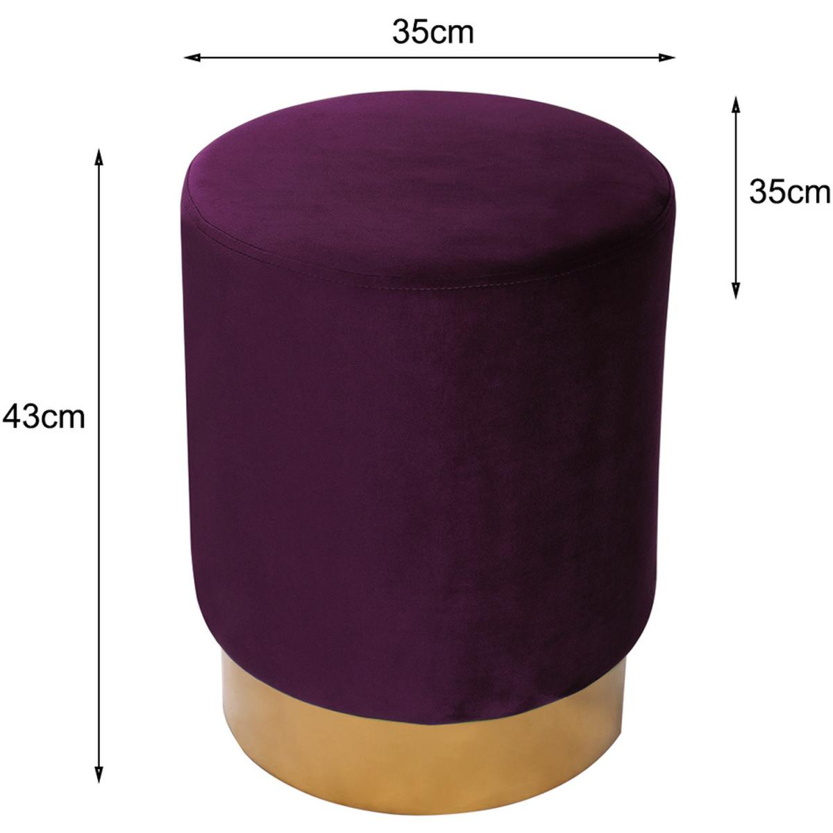 Small Velvet Ottoman - Green – image 15