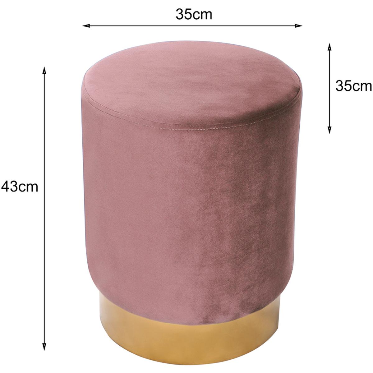 Small Velvet Ottoman - Green – image 17