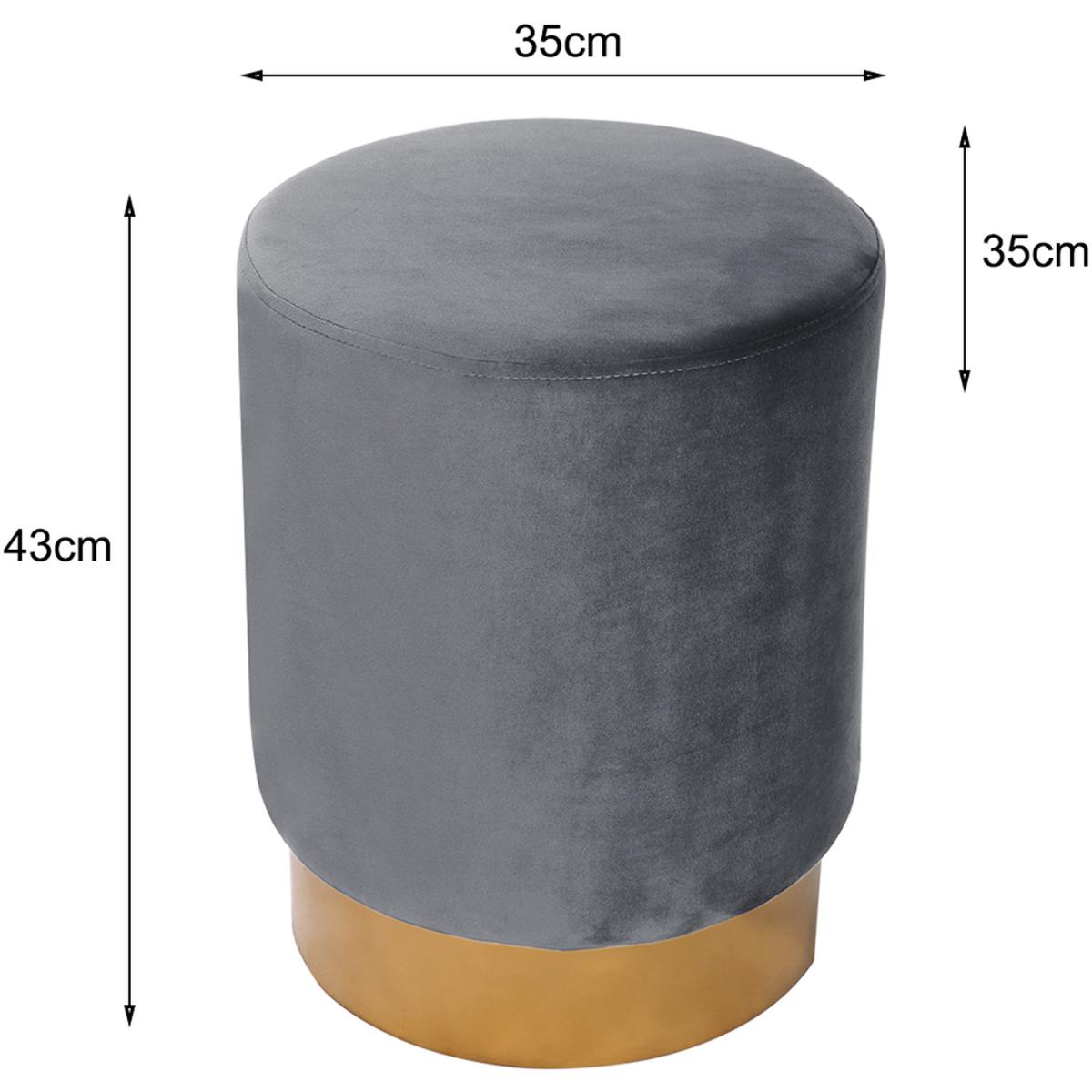 Small Velvet Ottoman - Green – image 23