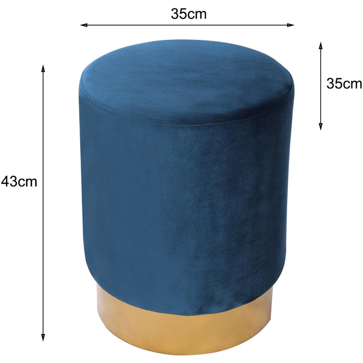 Small Velvet Ottoman - Green – image 27