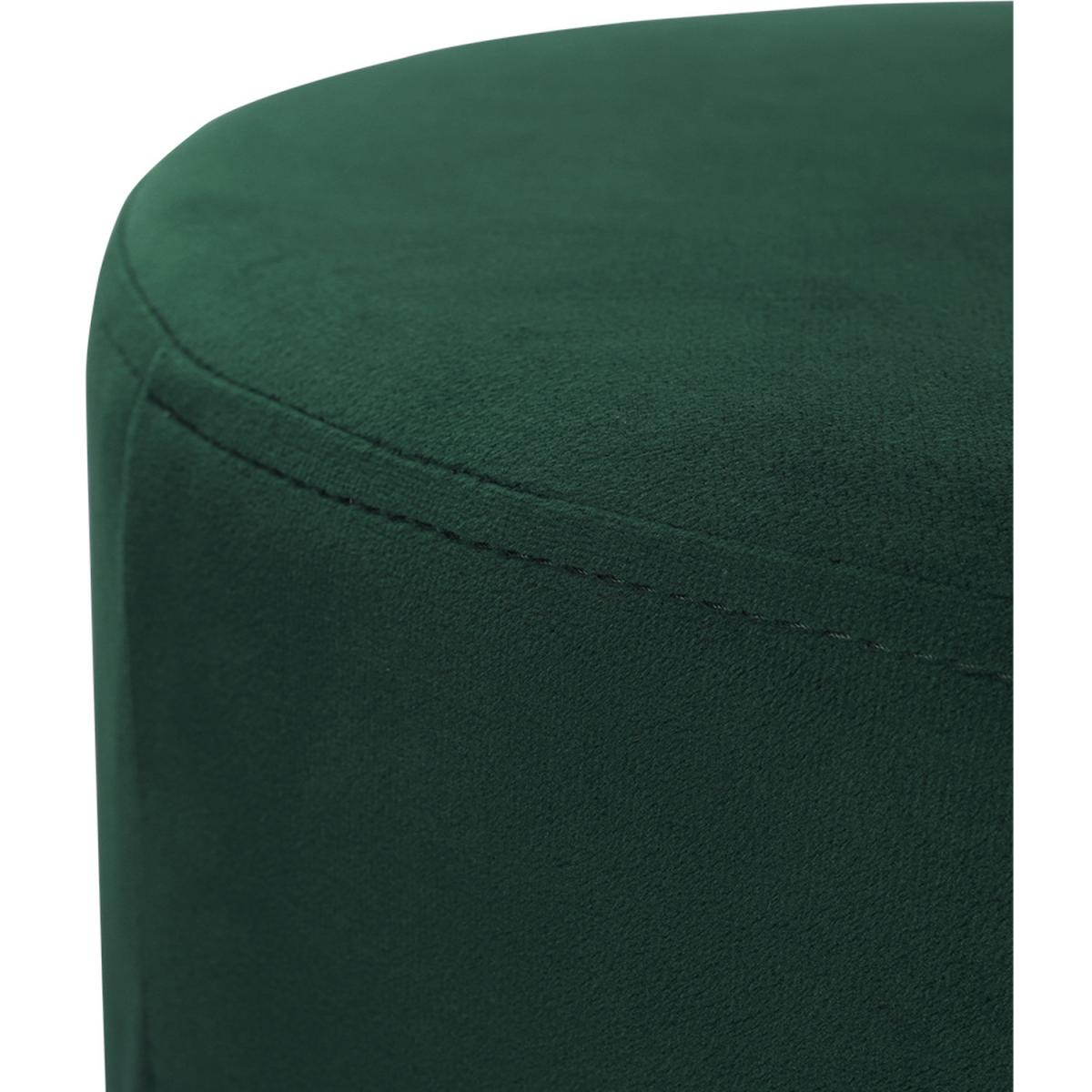 Small Velvet Ottoman - Green – image 4