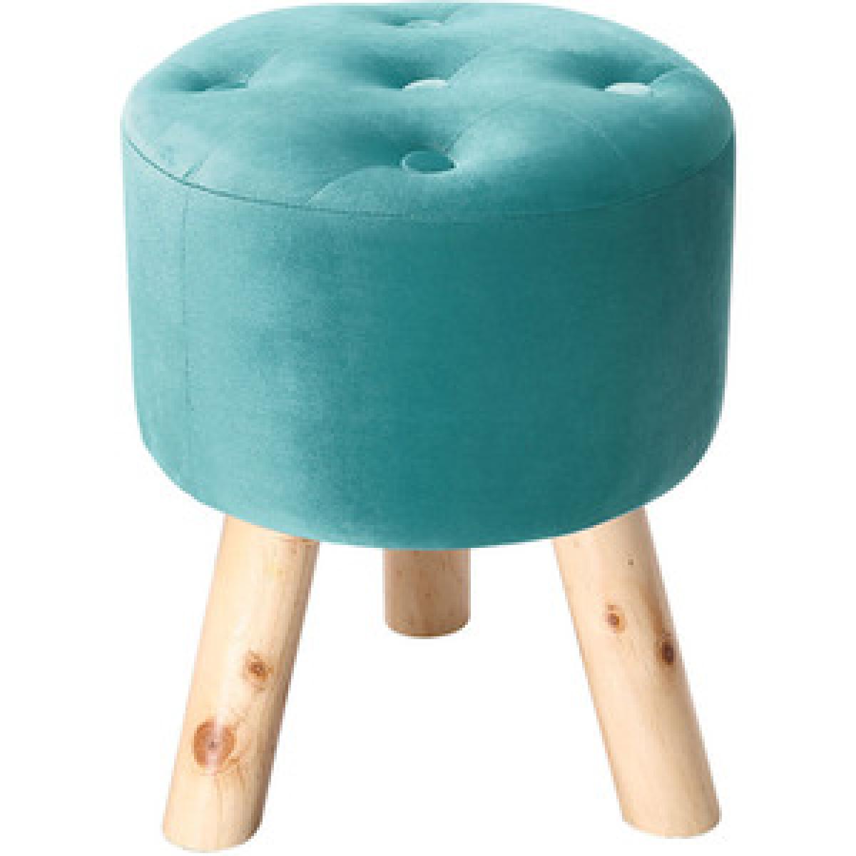 Padded Soft Round footstool - Grey – image 7