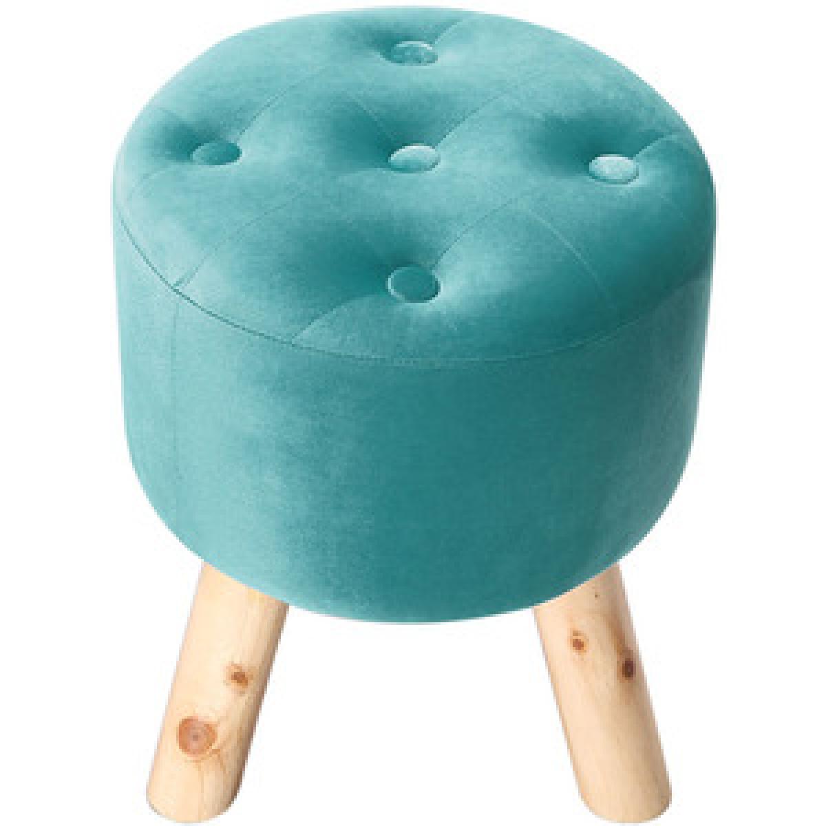 Padded Soft Round footstool - Grey – image 8