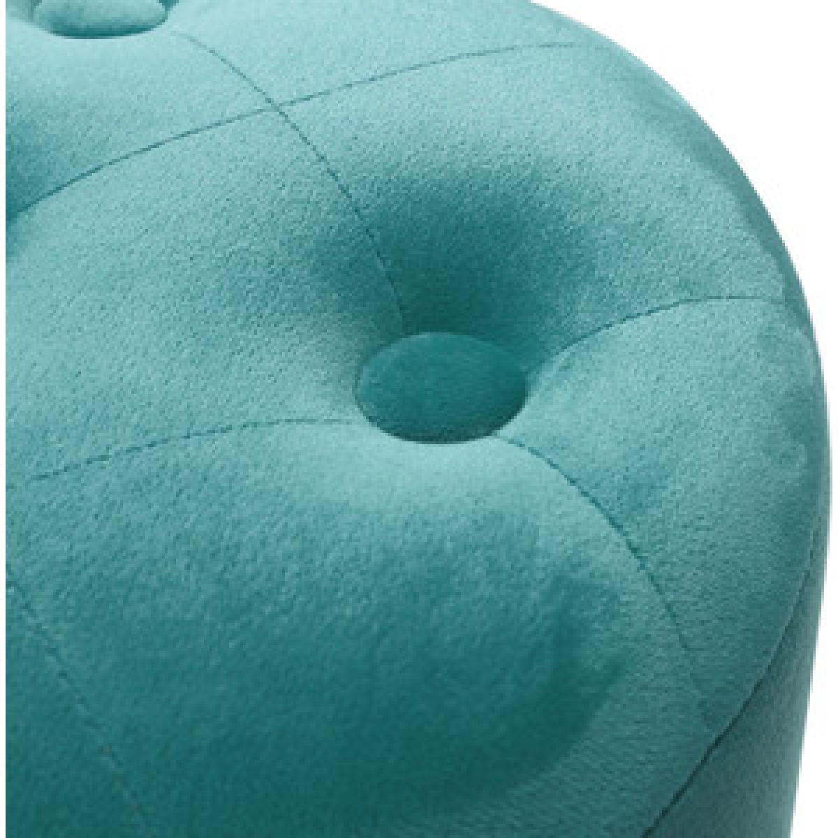 Padded Soft Round footstool - Grey – image 10