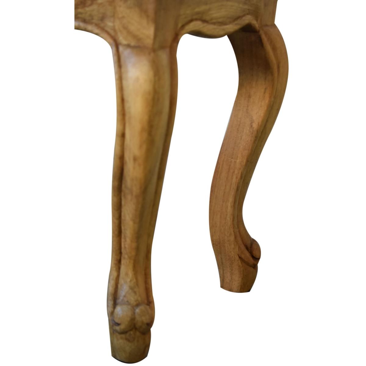 Modern Hand Crafted Oak-ish French Style Stool Set - Brown – image 6