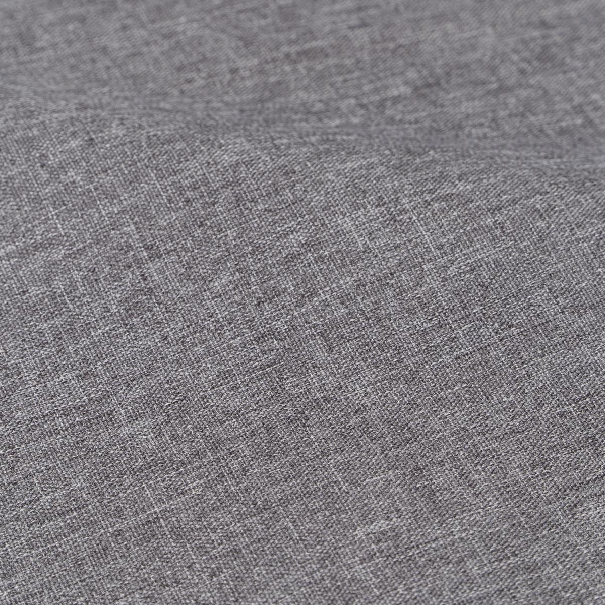 Faux Linen Footstool - Grey – image 2