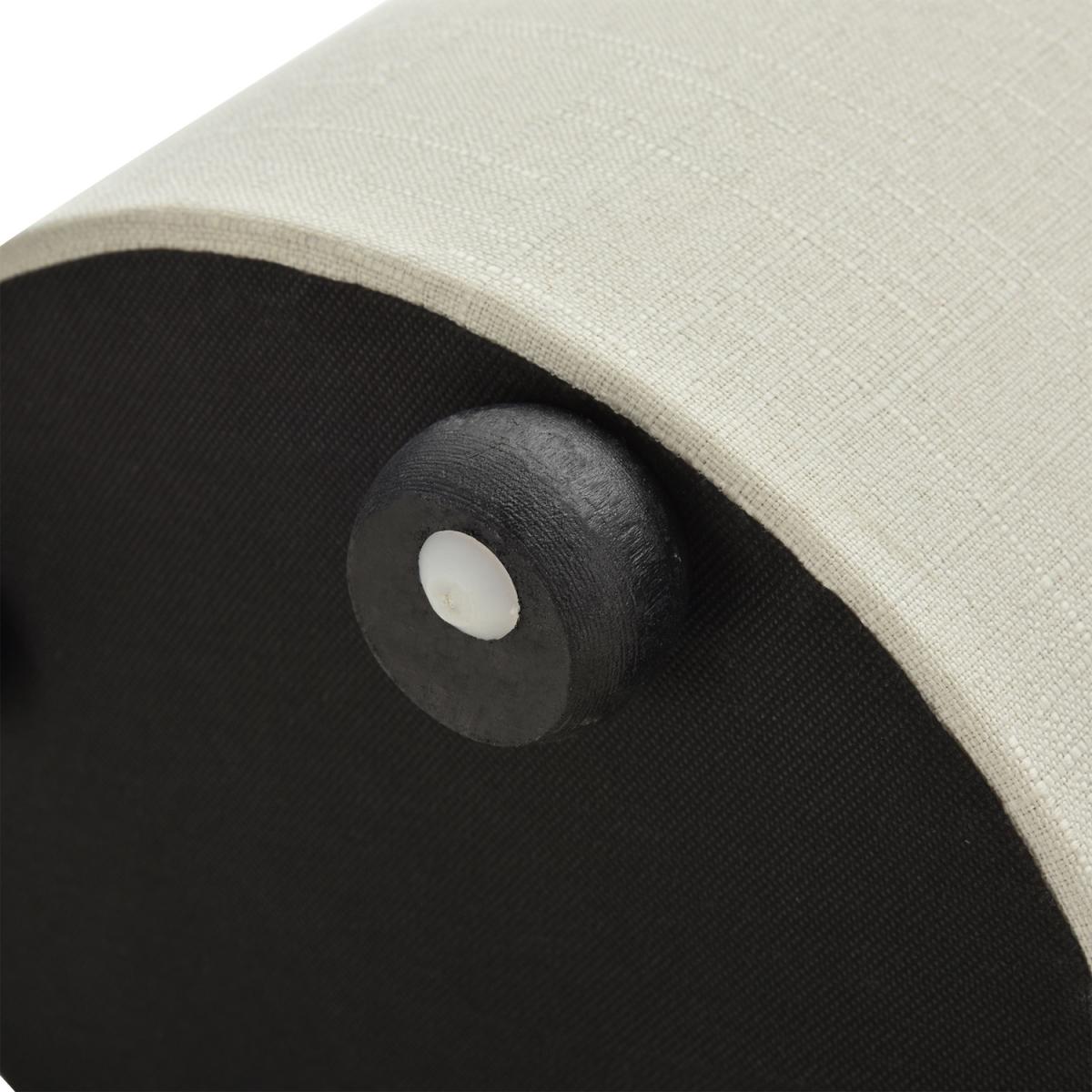 Elegant Linen Storage Ottoman - Cream White – image 7