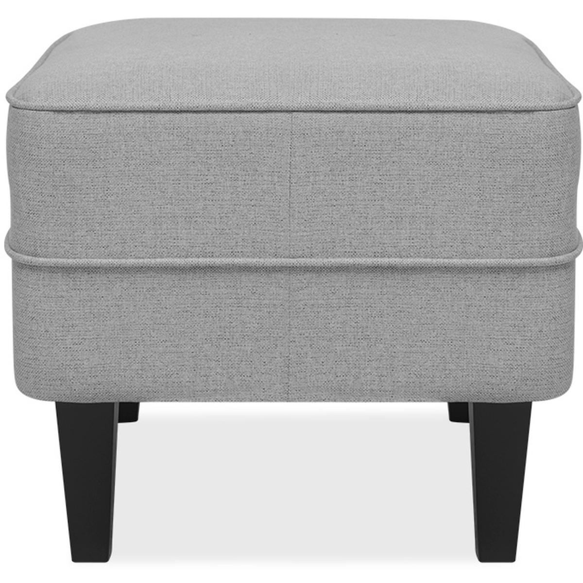 Super Soft Big Squared Footstool - Grey – image 2
