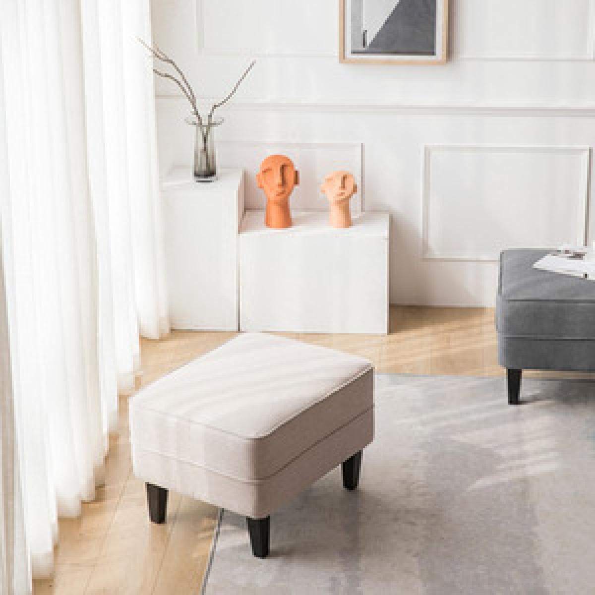 Super Soft Big Squared Footstool - Grey – image 11