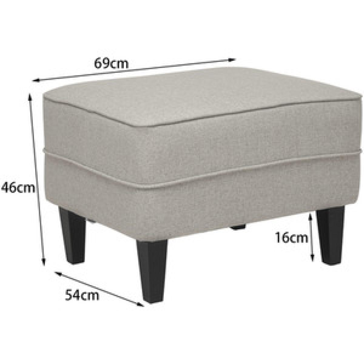 Super Soft Big Squared Footstool - Grey – image 12