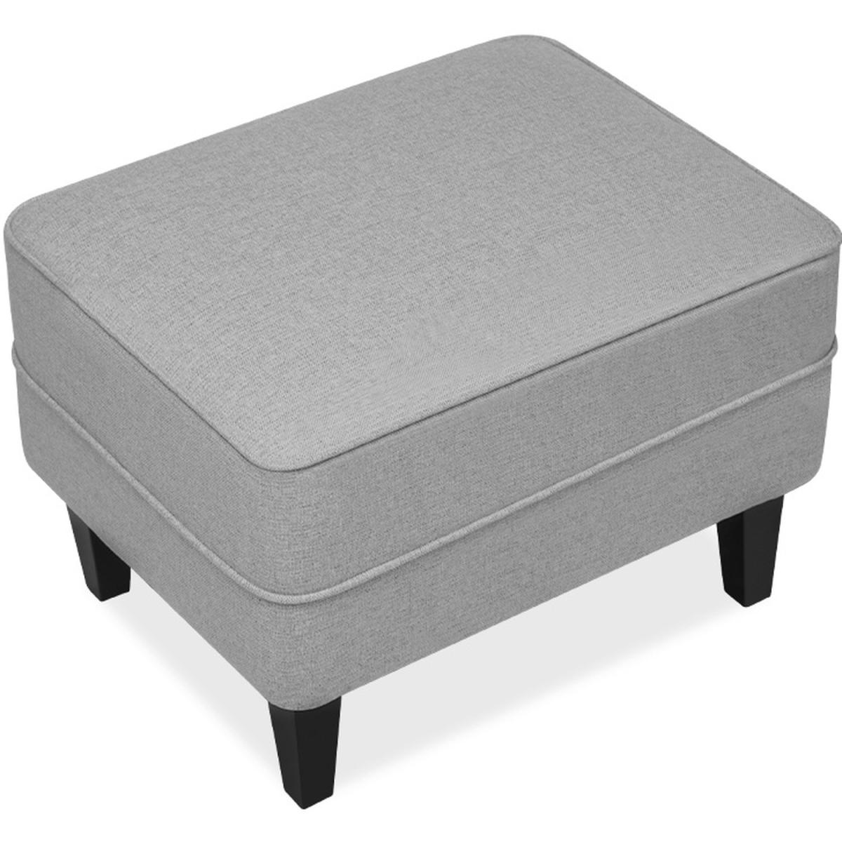 Super Soft Big Squared Footstool - Grey – image 3