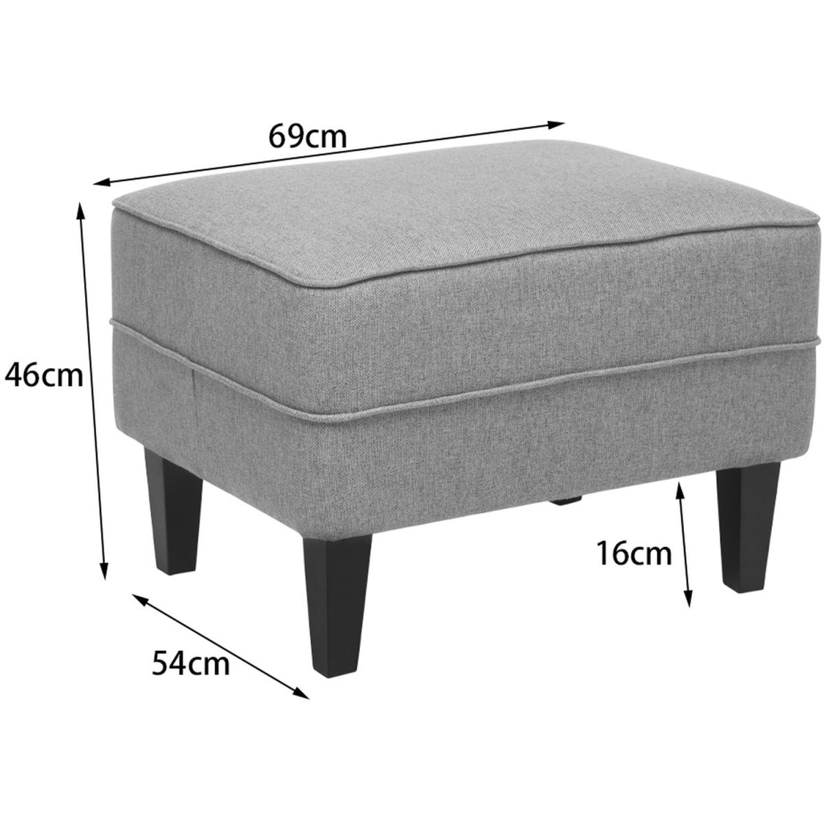 Super Soft Big Squared Footstool - Grey – image 6