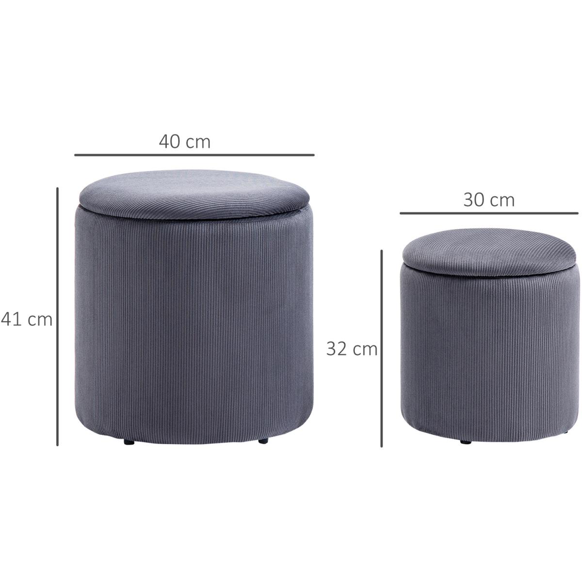Modern Storage Ottoman with Removable Lid - Grey – image 6