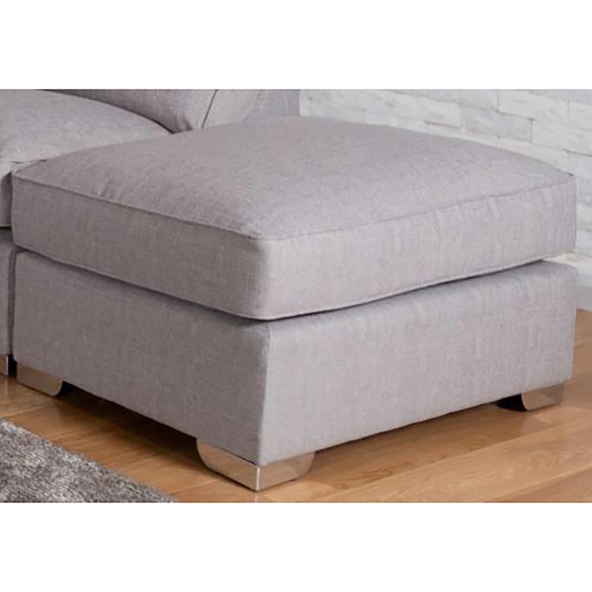 New York Corner Footstool - Barley Silver – image 2