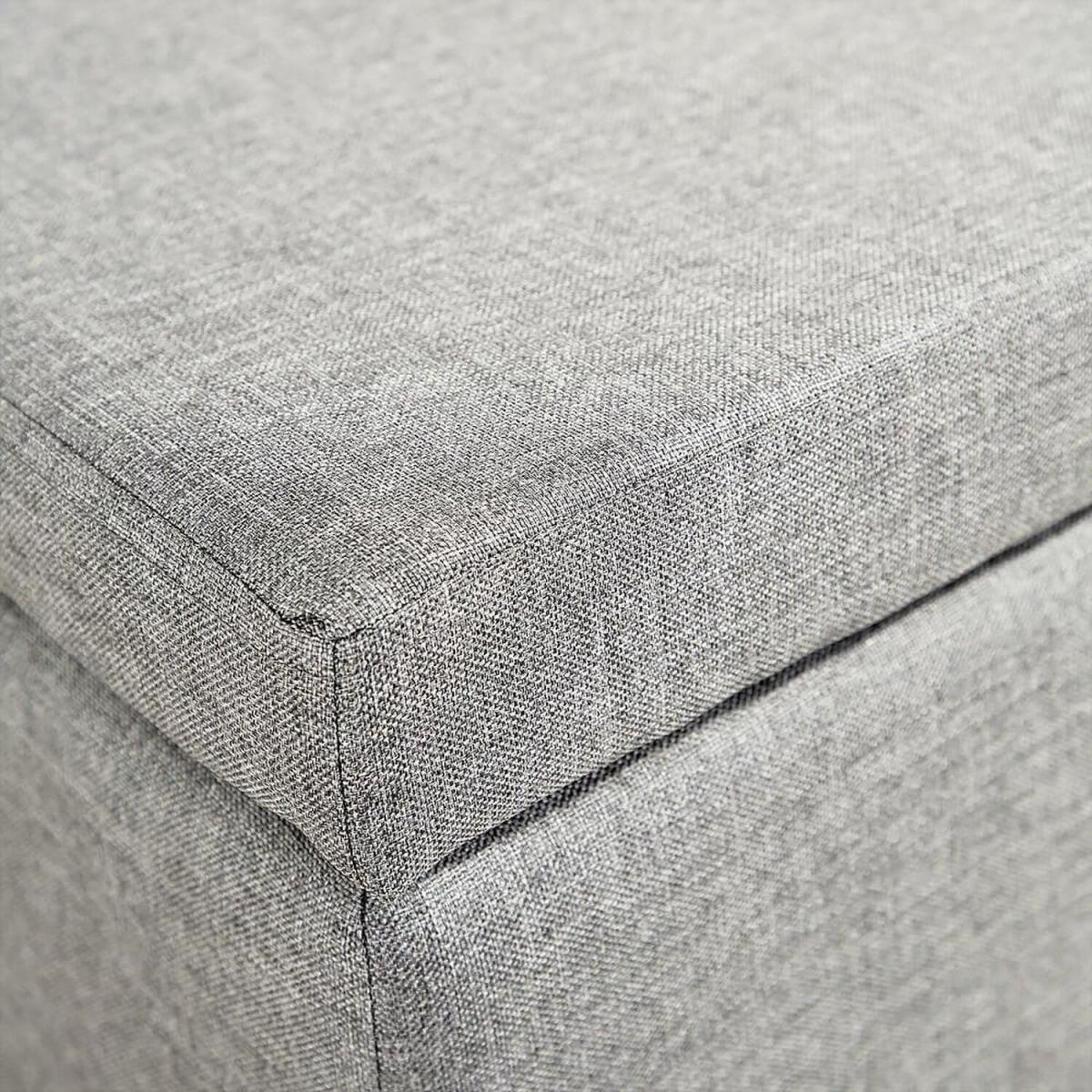 George Small Ottoman Storage Footstool - Light Grey – image 4