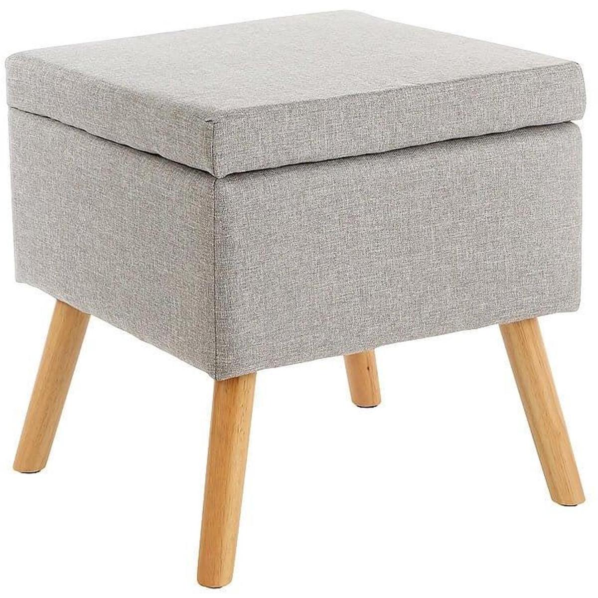 George Small Ottoman Storage Footstool - Light Grey – image 5