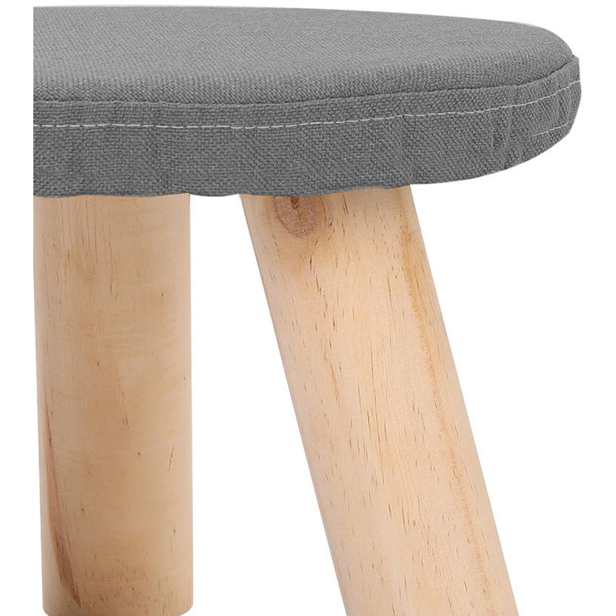 Round Foot Rest Stool - Beige – image 12