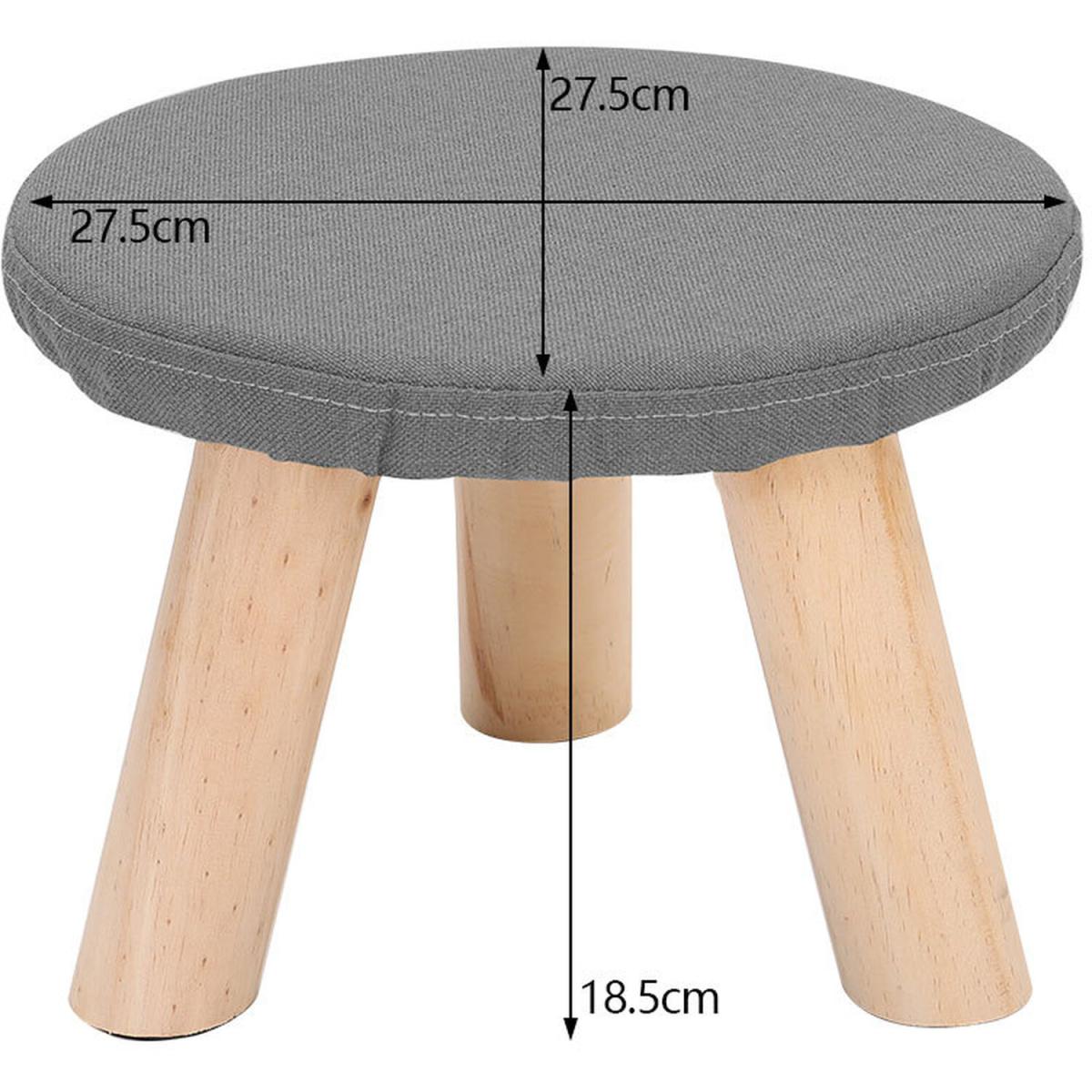 Round Foot Rest Stool - Beige – image 14