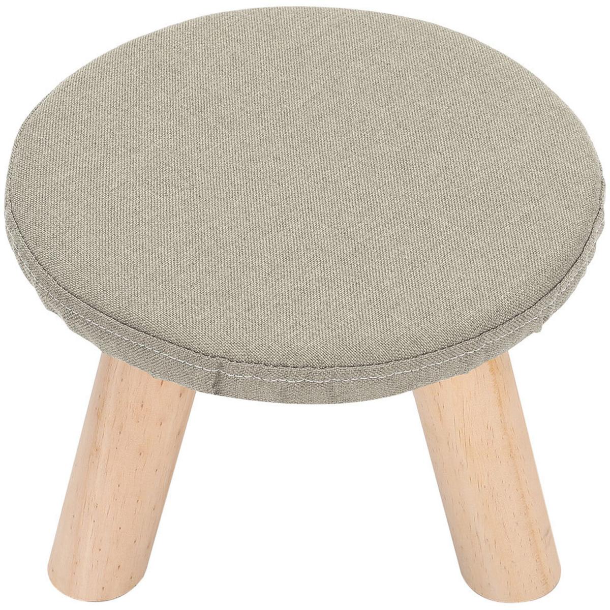 Round Foot Rest Stool - Beige – image 4