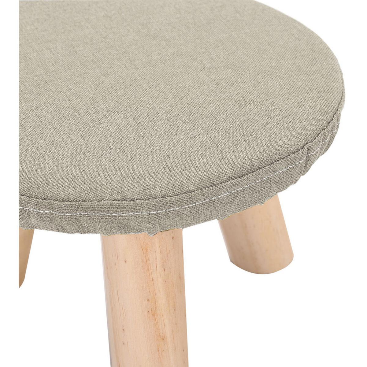 Round Foot Rest Stool - Beige – image 7