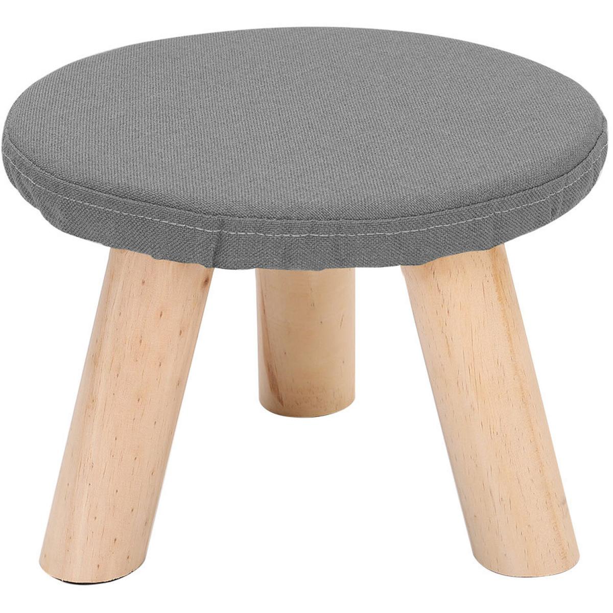Round Foot Rest Stool - Beige – image 10