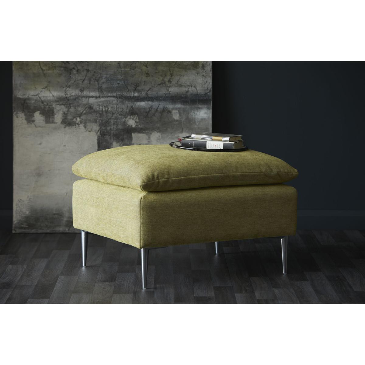 Emerson Medium Rectangular Footstool in Grey Marl Highland Tweed - sofa.com – image 2