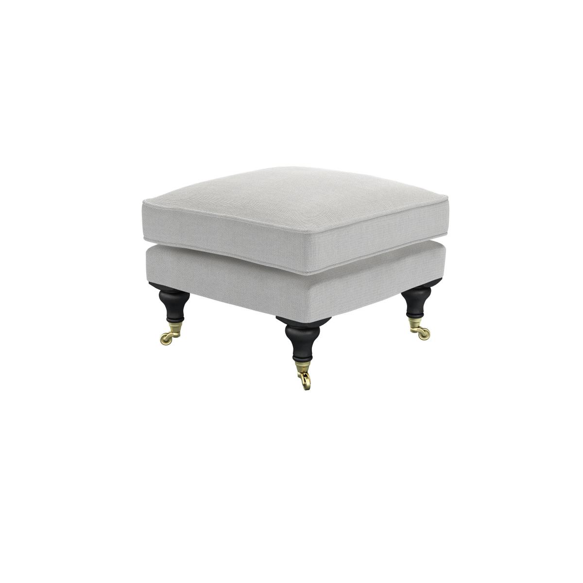 Nearly New Bluebell Medium Square Footstool in Armour Smart Velvet - sofa.com – image 2