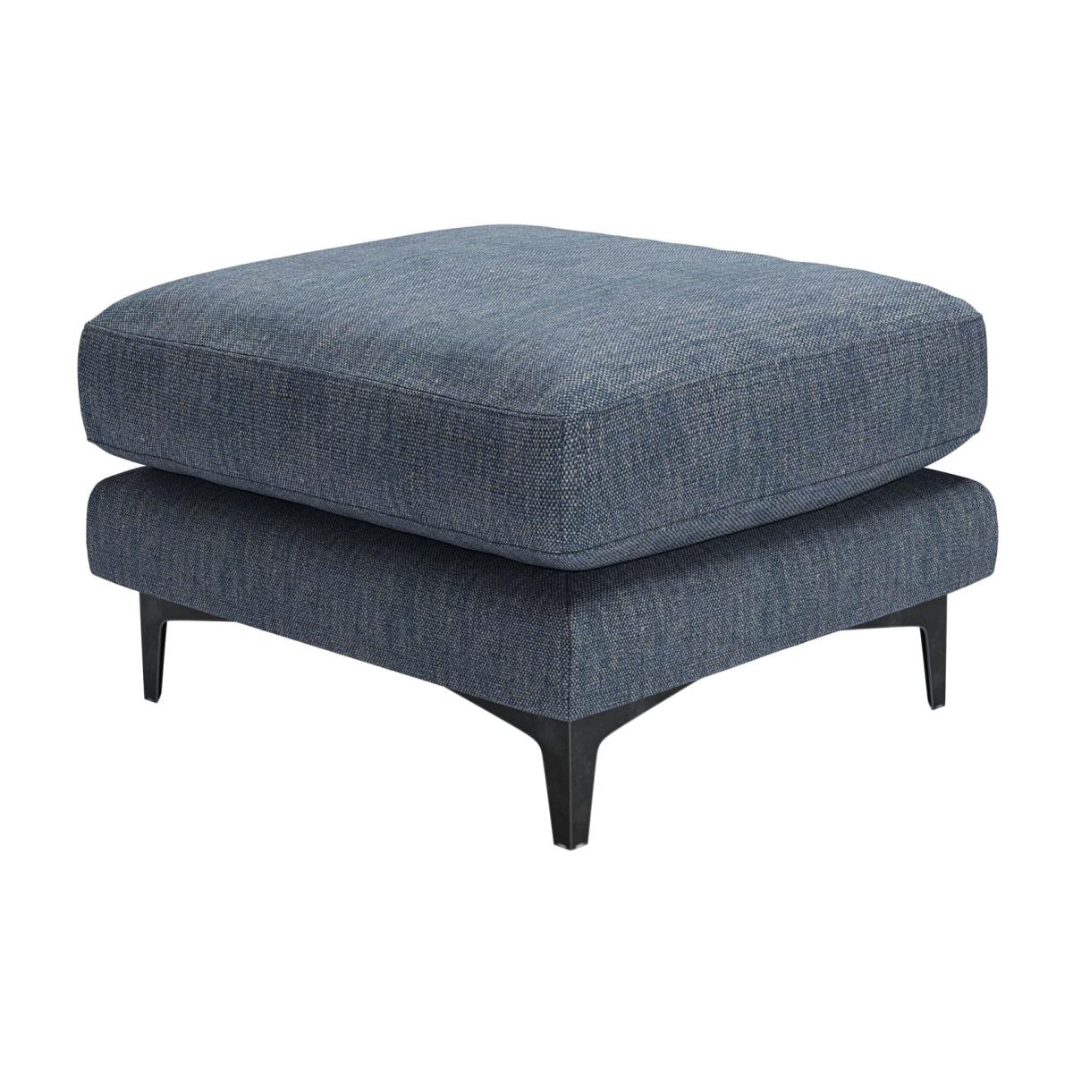 Boston Medium Rectangular Footstool in Azure Florence Textured Weave – image 1