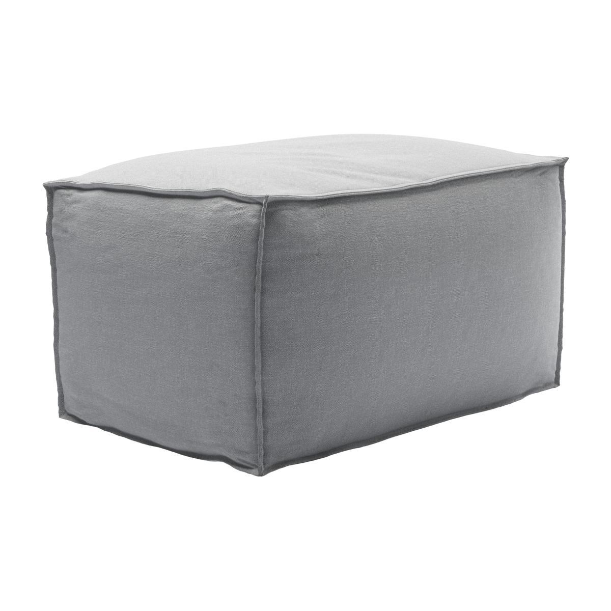 Isaac Small Rectangular Footstool in Pumice House Plain Weave - sofa.com – image 1