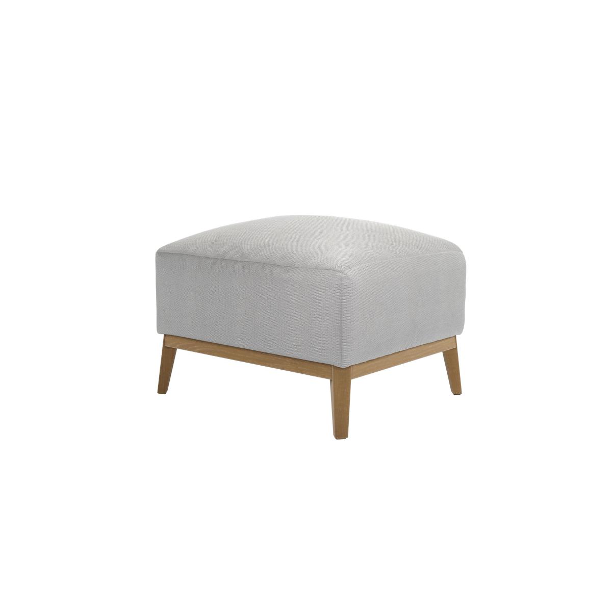 Freddie Medium Rectangular Footstool in Frost Highland Tweed - sofa.com – image 2